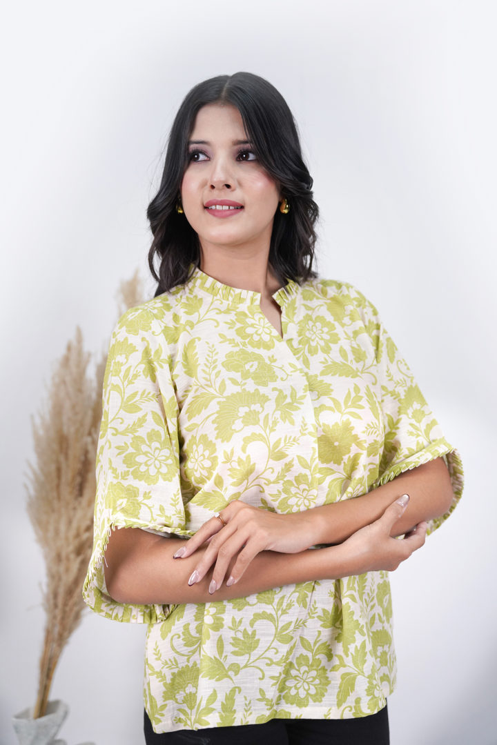 Reva Cotton-Linen Top