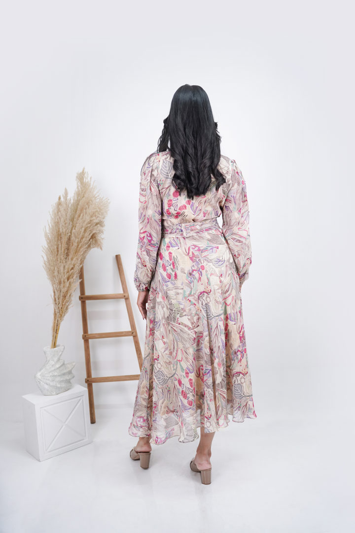 Gulrez Georgette Pleated Dress