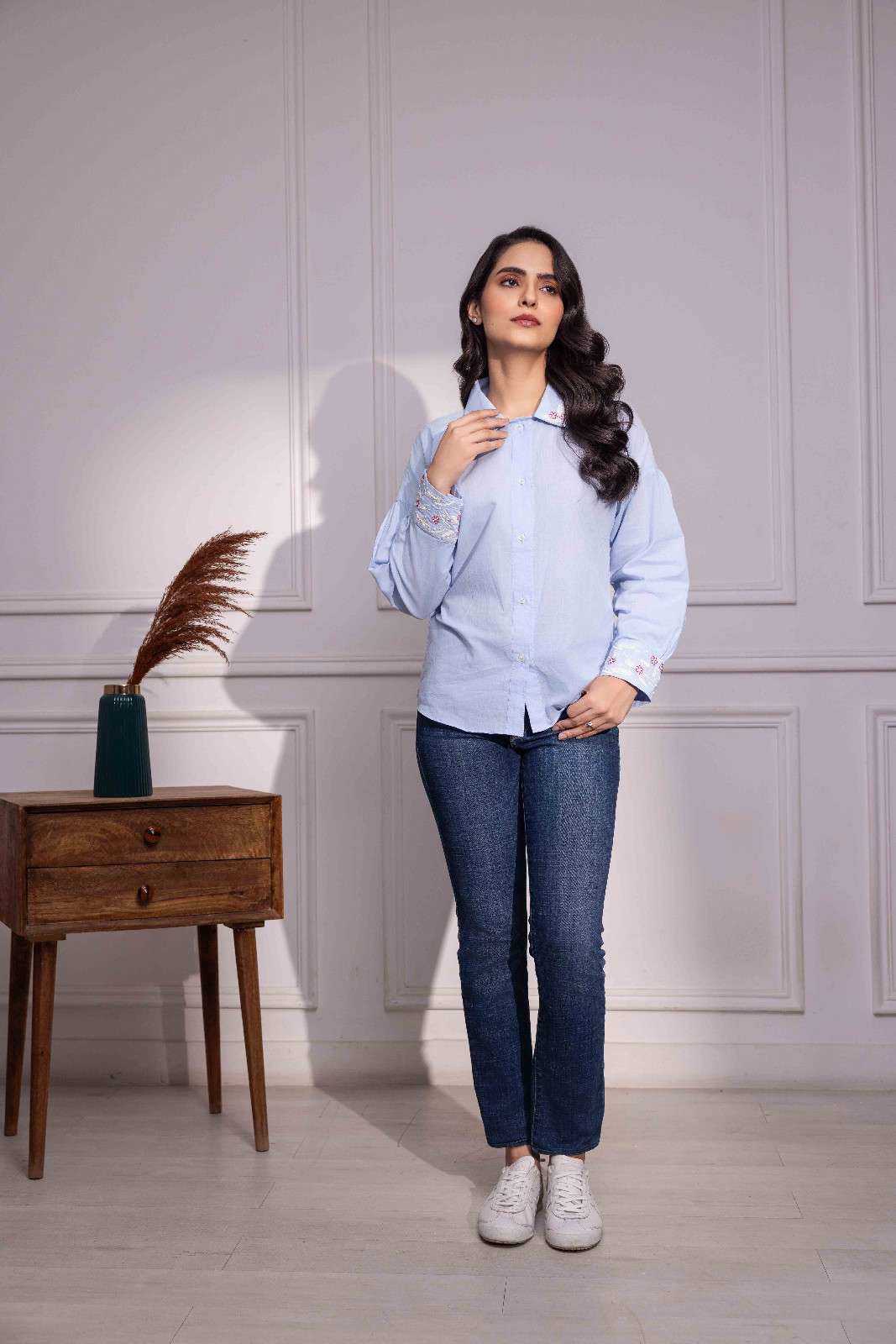 Vayu Cotton Embroidered Shirt
