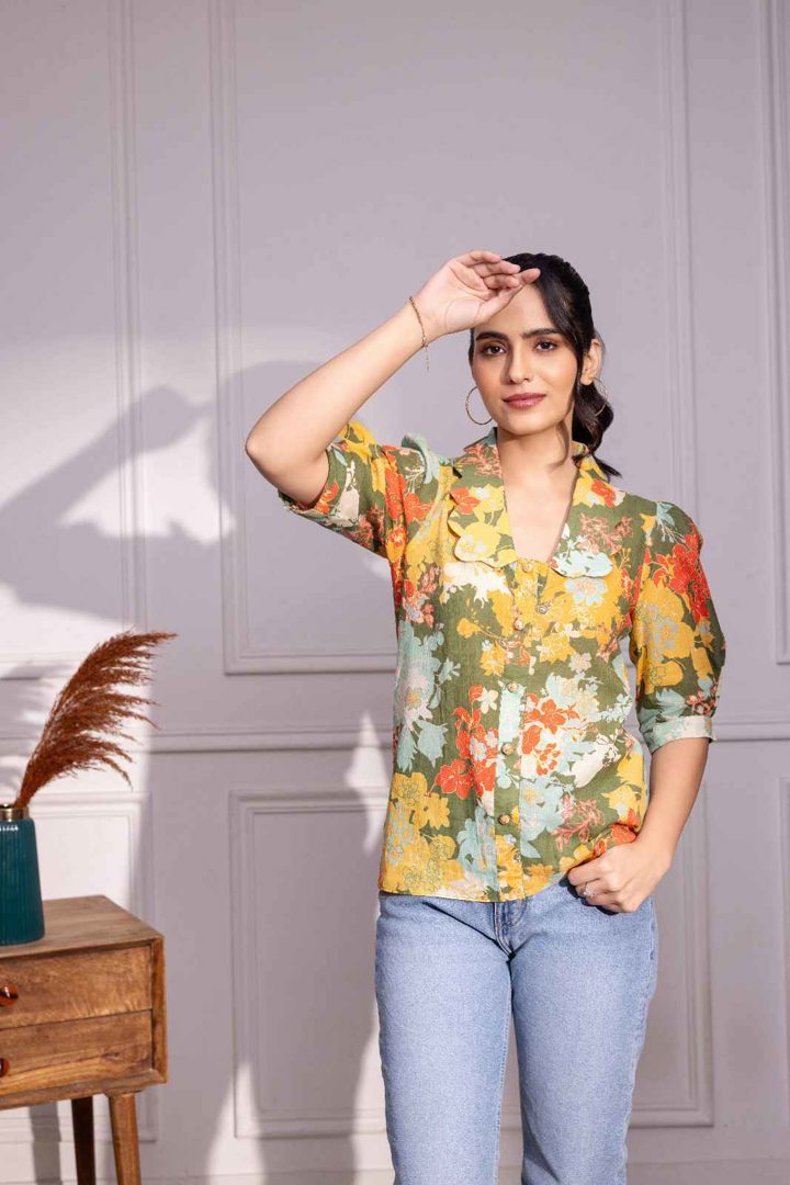 Phulwari Cotton Printed Top