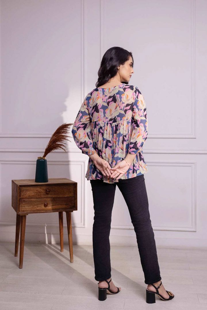 Khwaab Georgette Pleated Top