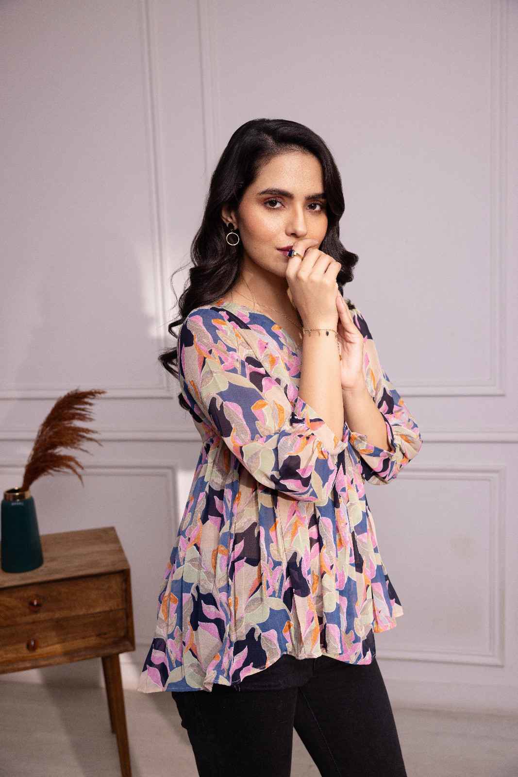 Khwaab Georgette Pleated Top