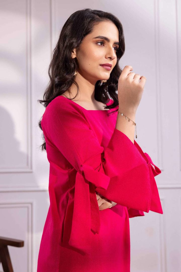 Dilkash Gulabi Cotton Dress