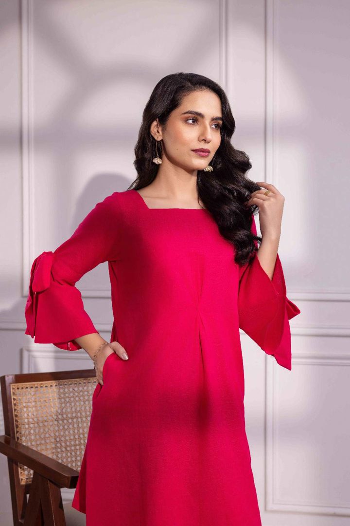 Dilkash Gulabi Cotton Dress